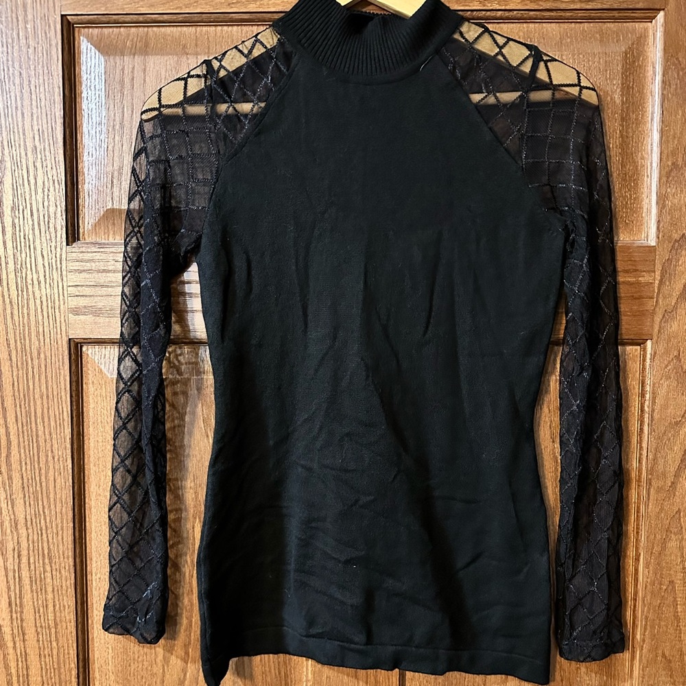 Venus lace detail long sleeve top